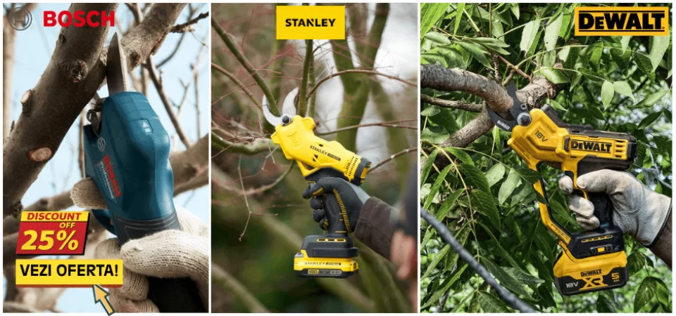 Foarfeci gradina cu acumulator